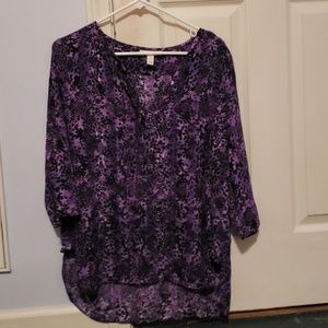 Purple print shirt